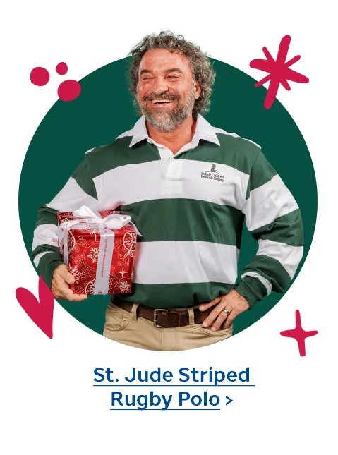 St. Jude Striped Rugby Polo